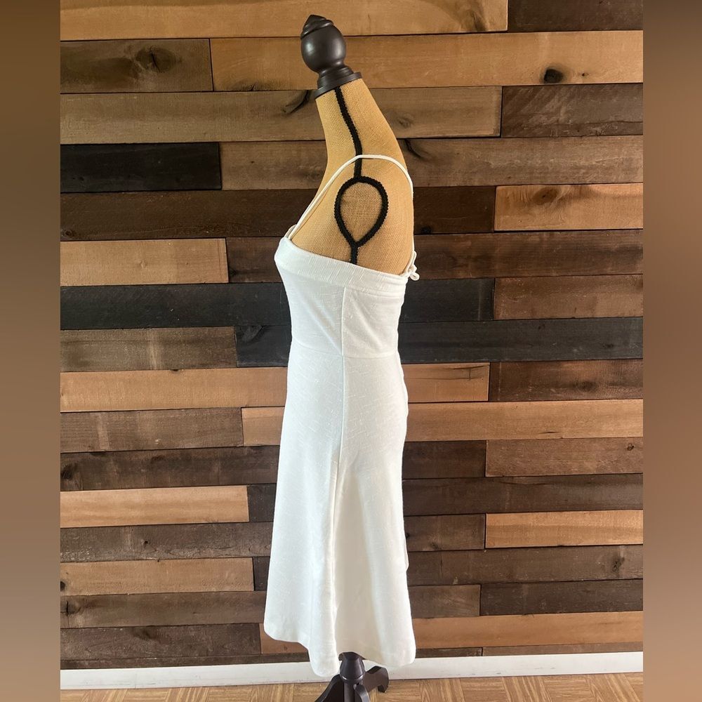 Vintage White Adjustable Strap MIDI Dress Formal Wedding - Picture 6 of 10